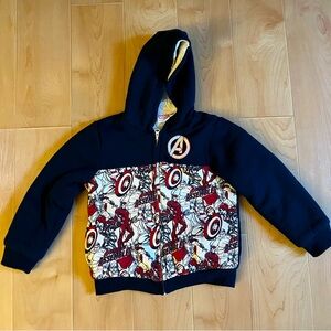 Boys Marvel Avengers Sherpa Plush Jacket NWT Size 6